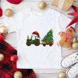 Tractor Christmas Tree Shirt, Christmas Light Shirt, Funny Farmer Christmas Gift Shirt