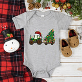 Tractor Christmas Tree Shirt, Christmas Light Shirt, Funny Farmer Christmas Gift Shirt