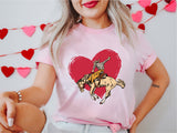 Cowboy Valentine's Day Tee, Western Cassette Valentine Shirt, Valentine Cowgirl Theme Shirt