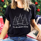 Tis The Damn Season Christmas Tree Shirt, Merry Christmas Sweatshirt