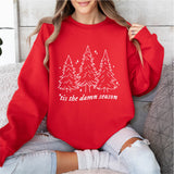 Tis The Damn Season Christmas Tree Shirt, Merry Christmas Sweatshirt