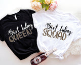 Birthday Queen T-Shirt, Birthday Squad T-Shirt