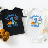 Dino Birthday Party Family Shirts, Kids Birthday Tees