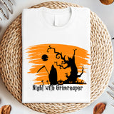 Night With Grimreaper Shirt, Lets In Grim Shirt