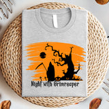 Night With Grimreaper Shirt, Lets In Grim Shirt