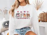 Cow Lover Valentines Shirt, Cow Valentine Sweatshirt, Valentines Day Animal T-Shirt