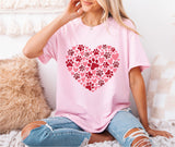 Cat Paws Heart Shirt, Pet Lover Shirt, Paw Heart T-Shirt, Animal Lover Shirt