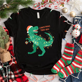 Tree Rex Christmas Shirt, Kids Christmas Birthday