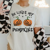 He Likes My Pumpkins T-Shirt, She Likes My Broomstick