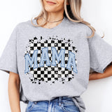 Checkered Mama Shirt, Mom Life Shirt