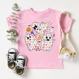 Toddler Floral Ghost Shirt, Youth Girls Halloween T-Shirt