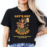 Let's Get Basted Turkey Shirt, Funny Thanksgiving T-Shirt