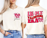 Custom In My Valentine Era Sweatshirt, Personalized Happy Valentines Day Shirt