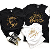 Taco Burrito Taquito, Daddy and Mommy Shirt