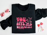 Valentine You Give me Butterflies Shirt, Medical Lab Assistant Tech Valentine Tee