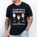 We Used To Live In Your Balls Shirts, Happy Fathers Day Shirt