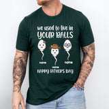 We Used To Live In Your Balls Shirts, Happy Fathers Day Shirt