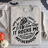 Some Days It Rocks Me Motherhood Shirt, Rocking Skeleton Shirt