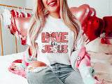 Love Like Jesus Valentine Shirt, Christian Valentine Shirt, Coquette Bow Valentine Shirt