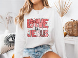 Love Like Jesus Valentine Shirt, Christian Valentine Shirt, Coquette Bow Valentine Shirt