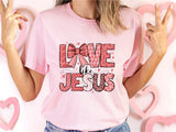 Love Like Jesus Valentine Shirt, Christian Valentine Shirt, Coquette Bow Valentine Shirt