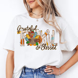 Grateful Thankful & Blessed Shirt, Thanksgiving Matching Shirt