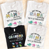 Grandma Mimi Mama Nana Gigi Dinosaur Shirt