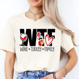 WTF Wine Turkey Family Shirt, Thanksgiving Shirt