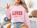 Loved John 3:16 Shirt, Christian Valentines Sweatshirt, Retro Valentine Shirt