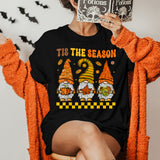 Tis The Season Gnomies Halloween Sweatshirt, Fall Pumpkin T-Shirt