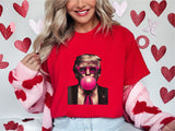 Trump Pink Sun Glasses Shirt, Trump Bubble Gum T-Shirt, Donald Trump 2025 T-Shirt