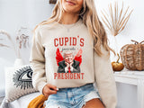 Cupid's Favorite President Sweatshirt, Valentine Cupid T-Shirt, Trump Lover Sweater