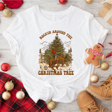 Rockin' Around The Christmas Tree Shirt, Cowboy Christmas Tee