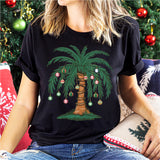 Christmas Palm Tree Shirt, Tropical Xmas Gift