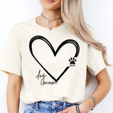 Dog Mom Heart Shirt, Custom Dog Mom Sweat