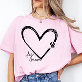 Dog Mom Heart Shirt, Custom Dog Mom Sweat