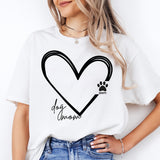 Dog Mom Heart Shirt, Custom Dog Mom Sweat