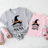 Halloween Witchy Mama And Mini Shirt, Pumpkin Mimi Shirt