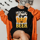 Trick Or Beer Sweater, Funny Halloween Tee