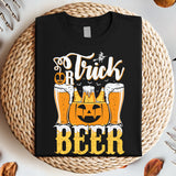 Trick Or Beer Sweater, Funny Halloween Tee