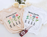 Custom Grandma’s Garden Shirt, Grandkids Name Shirt