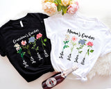 Custom Grandma’s Garden Shirt, Grandkids Name Shirt