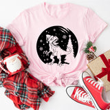 Christmas Tree Shirt, Dinosaur Shirt, Christmas Baby Tee