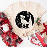 Christmas Tree Shirt, Dinosaur Shirt, Christmas Baby Tee