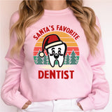 Santa's Favorite Dentist T-Shirt, Funny Christmas Dentist Shirt