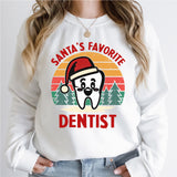 Santa's Favorite Dentist T-Shirt, Funny Christmas Dentist Shirt