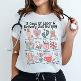 Christmas 12 Days of Nursing Shirt, Nurse Shirt