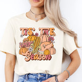 Tis The Season Thanksgiving Shirt, Fall Pumpkin Coffee T-Shirt