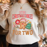 Eating Christmas Cookies For Two Shirt, Pregnant Xmas Shirt