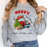 Merry Trucking Christmas Shirt, Christmas Truck Shirt